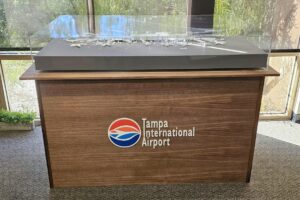 Read more about the article Indoor Lab Tampa International Airport Sign and Acrylic Case San Juan Capistrano