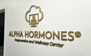 Read more about the article Alpha Hormones Lobby Sign Pasadena