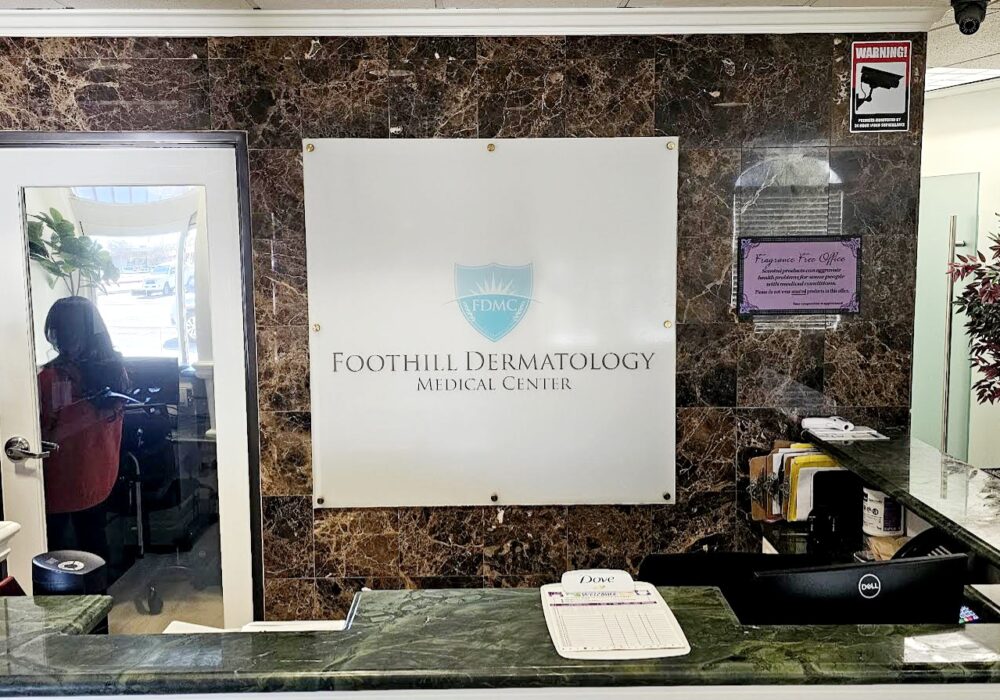 Foothill Dermatology Reception Sign Glendora