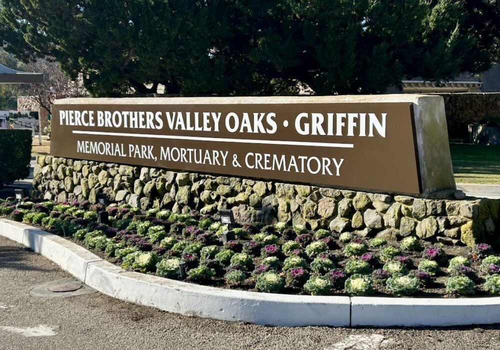 Pierce Bros stone monument signs Westlake Village