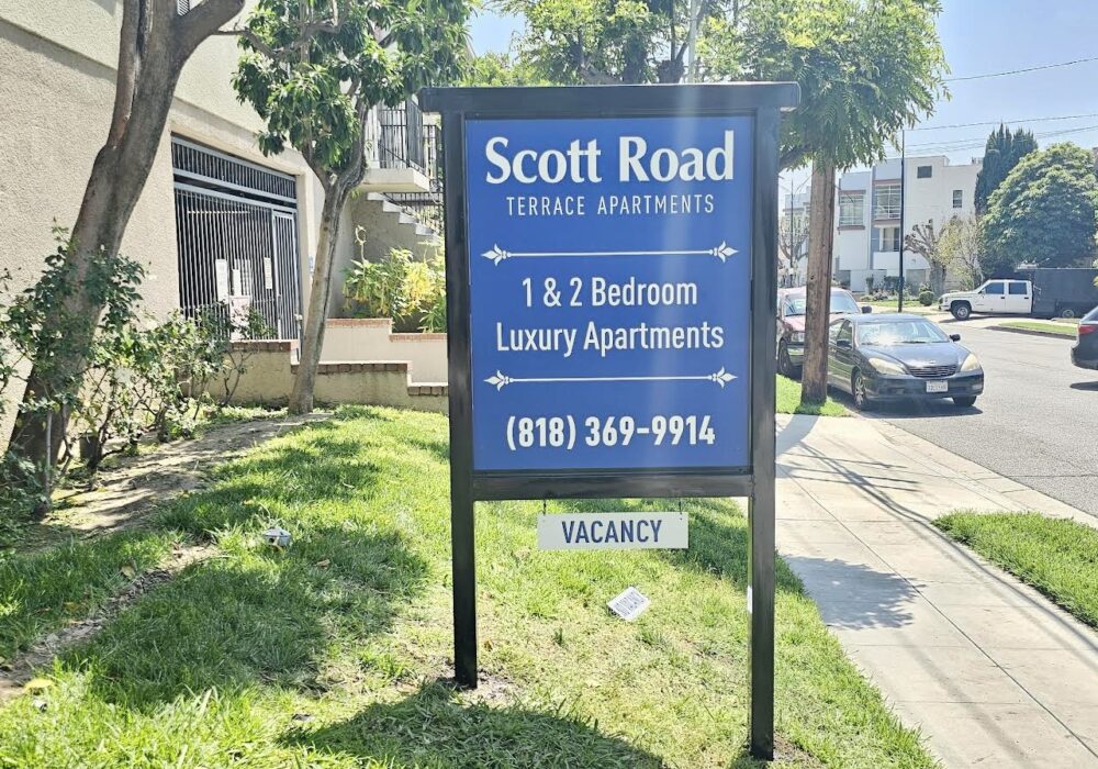 Building Signage Scott Road Terrace Apartments Burbank 91504