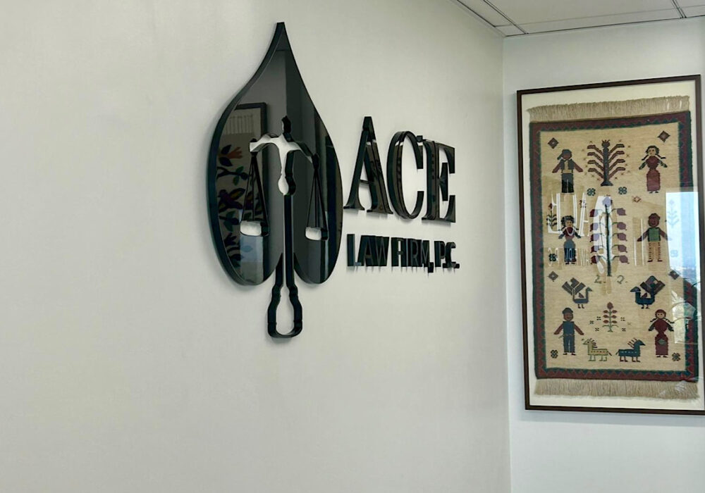 Ace Law Acrylic Signs for Law Firms Sherman Oaks 91403