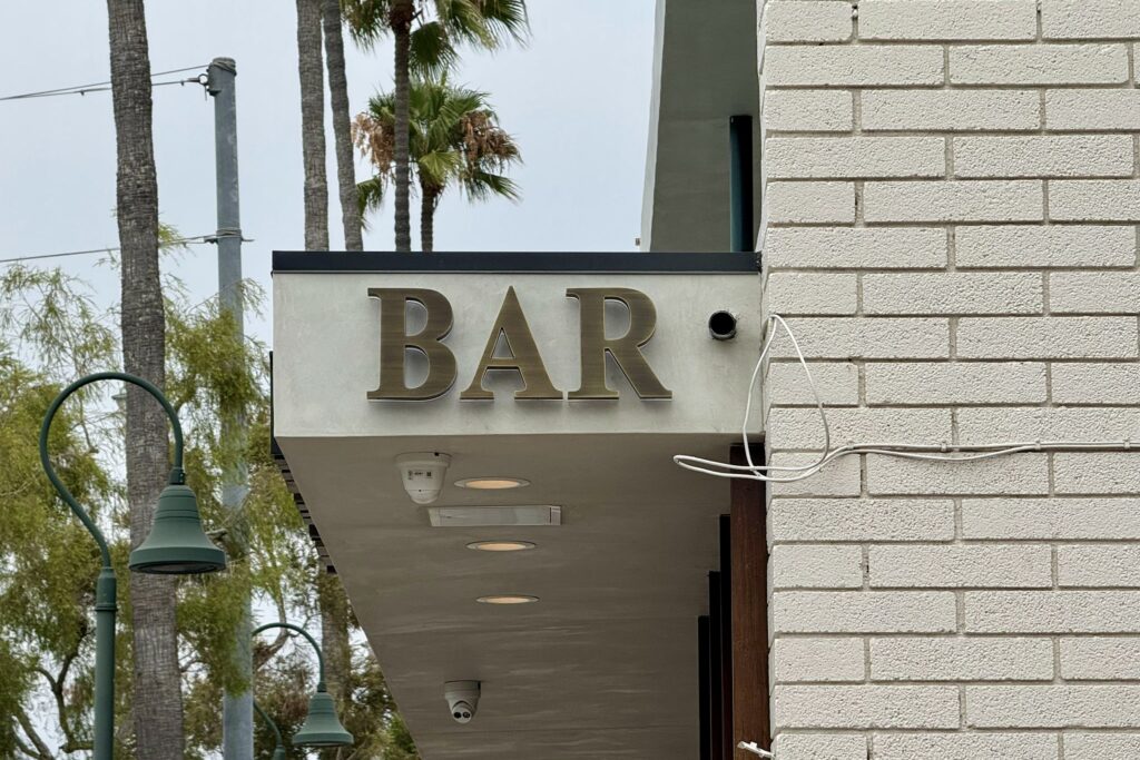 Side wall bar sign with RGB illumination Ole’s Tavern San Clemente
