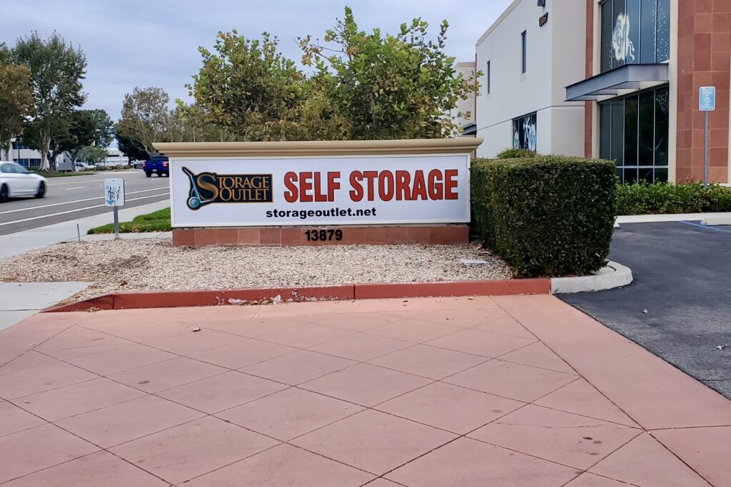 Monument sign detail with Lexan face and vinyl graphics in Chino