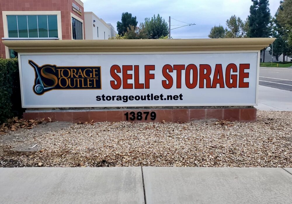 Monument and Pole Signs for Storage Outlet in Chino & El Monte
