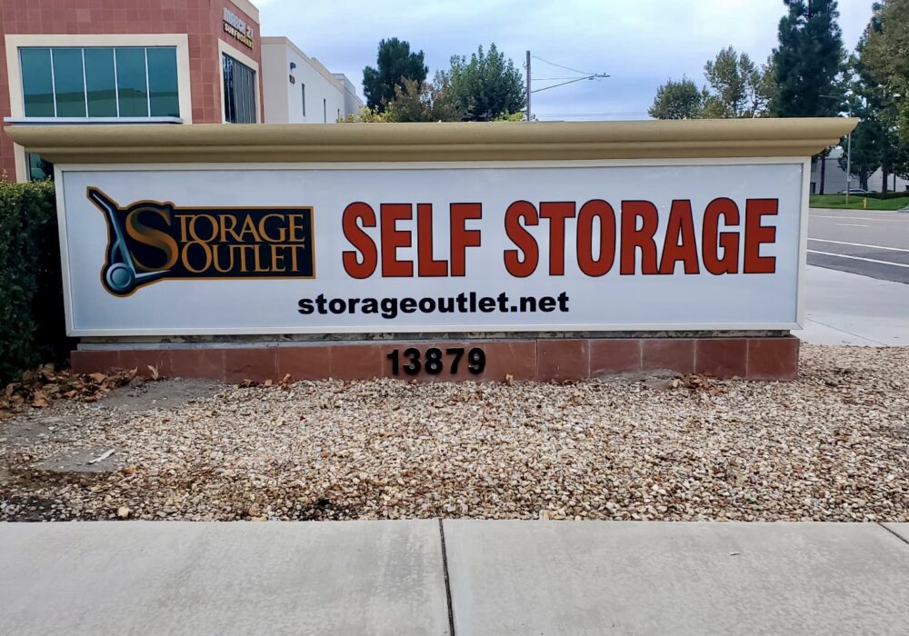 Monument and Pole Signs for Storage Outlet in Chino & El Monte