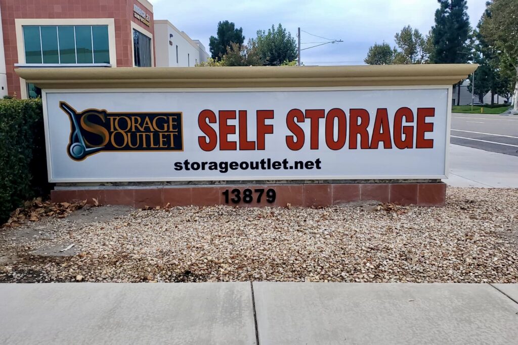 LED monument sign for Storage Outlet facility in Chino, California