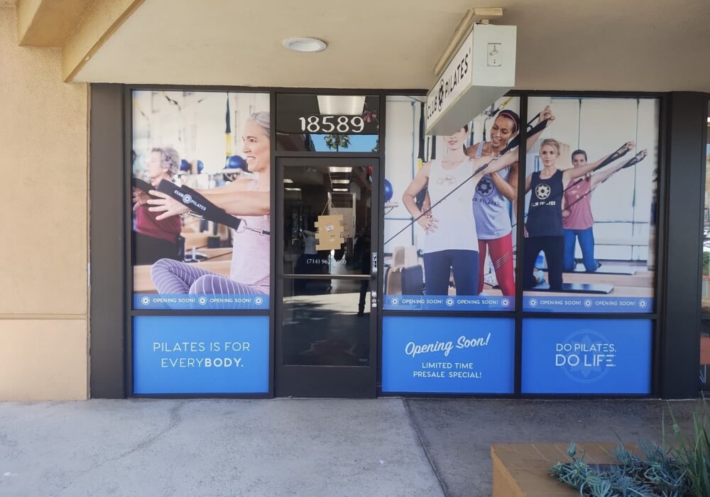 Gym Wall Wraps and Window Graphics Fountain Valley – Club Pilates