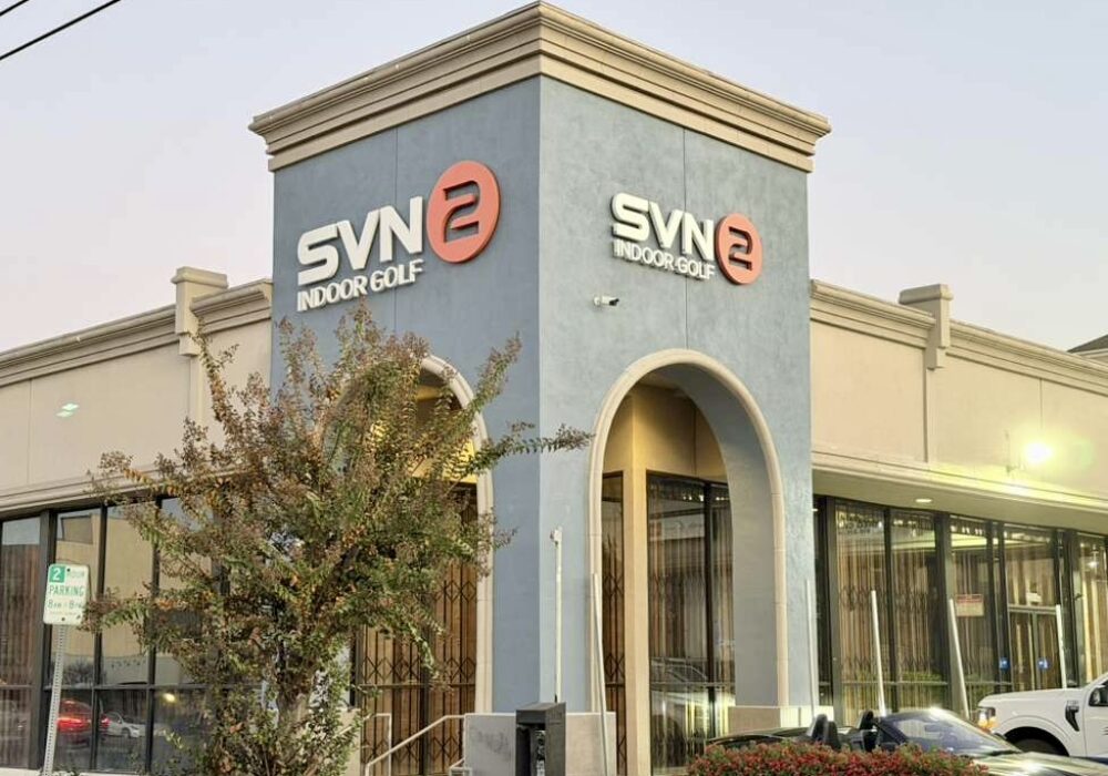 SVN Indoor Golf Custom Backlit Channel Letters Malibu Woodland Hills