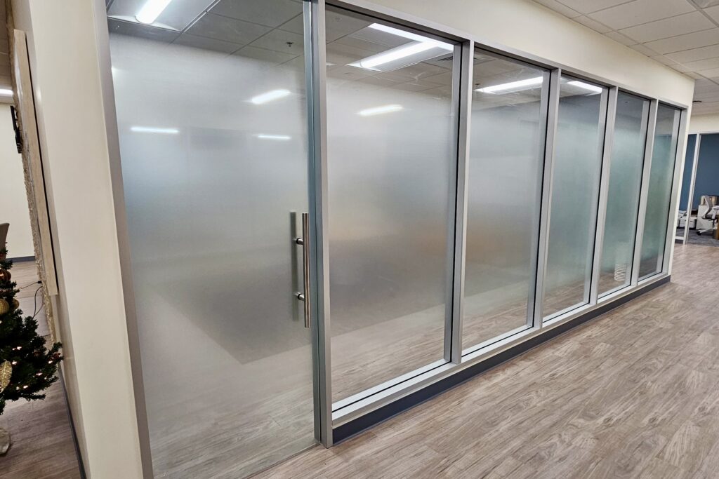 Privacy window gradient etched vinyl for Ventura Coastal Law Thousand Oaks