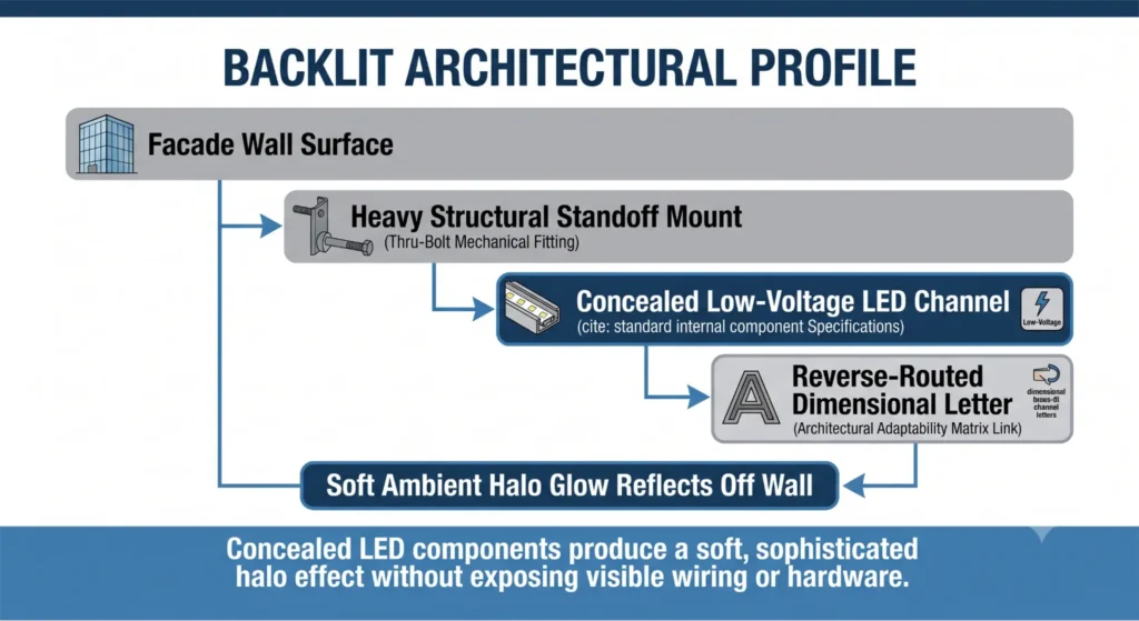 The backlit architectural profile