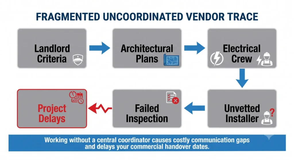 The trace path of fragmented uncoordinated vendors