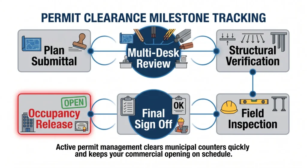 Tracking the permit clearanace milestone