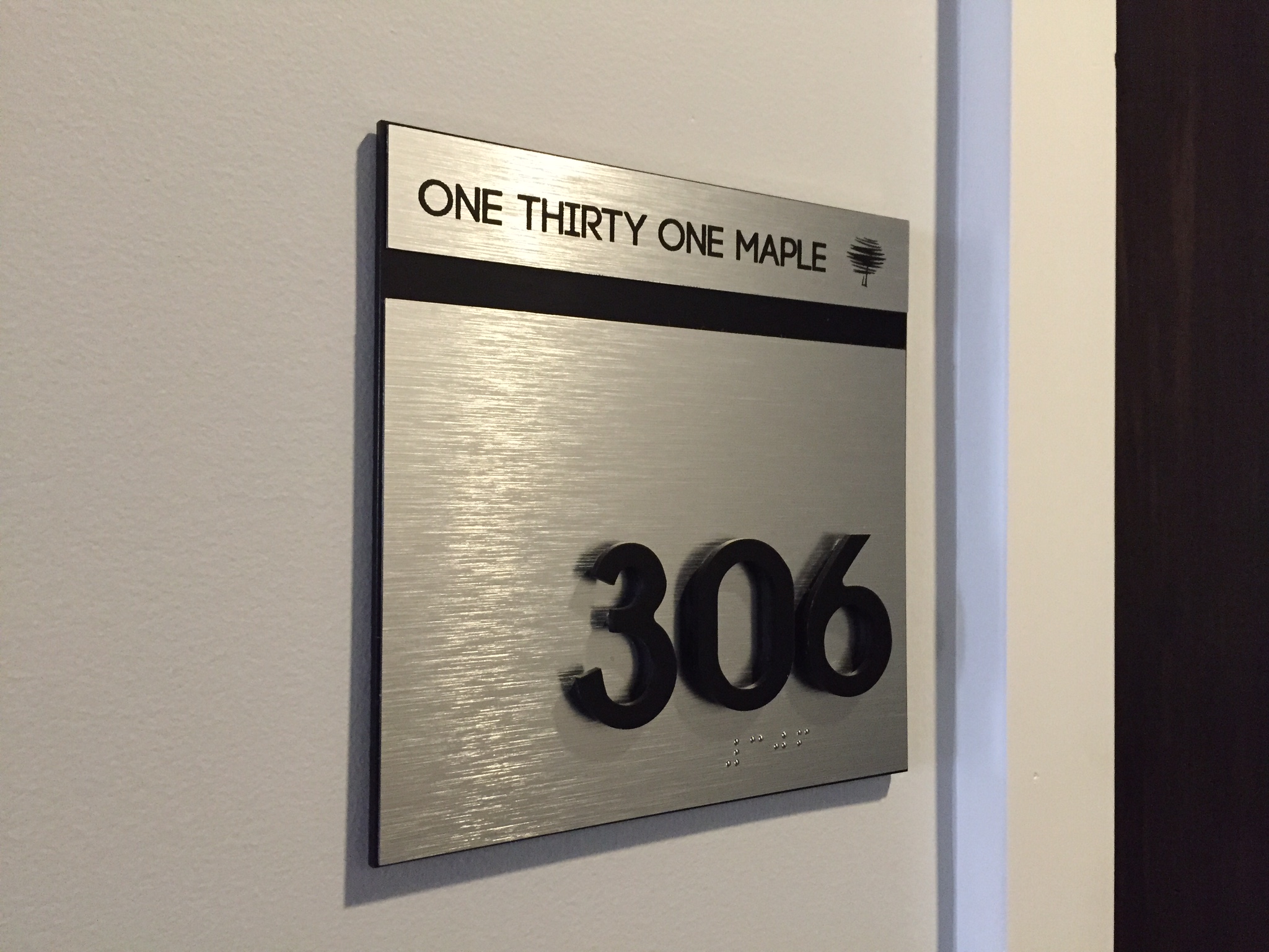 One Thirty One Maple ADA Sign